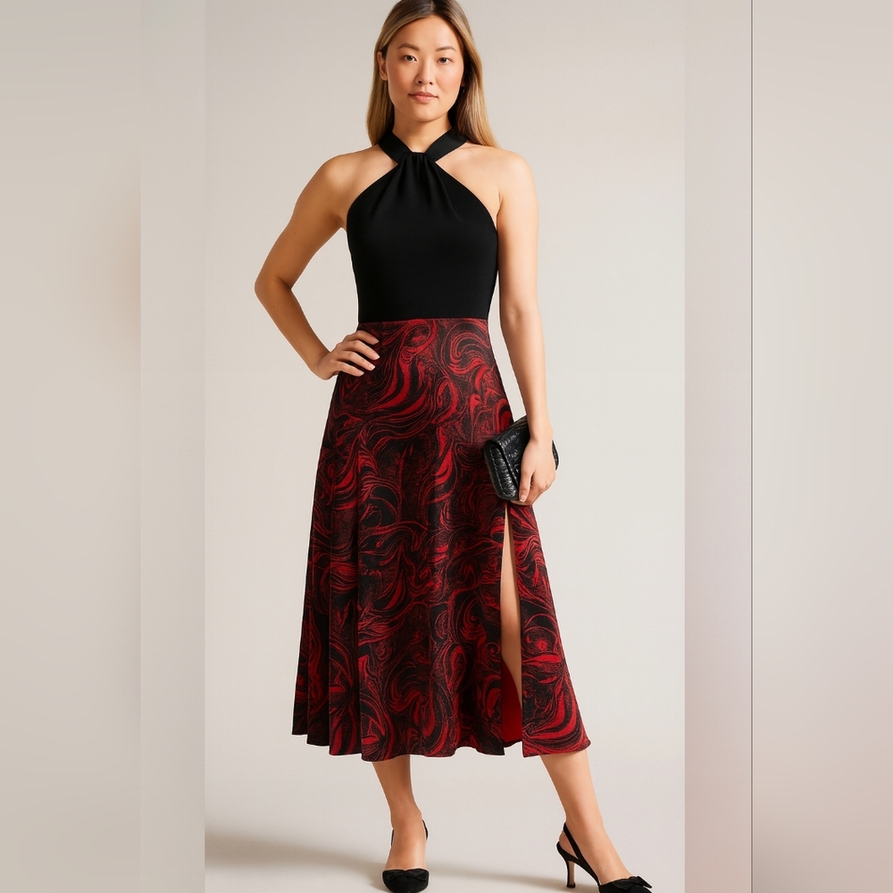 Ted Baker London Women’s Rosieo Mixed Media Halter Dress Size 6